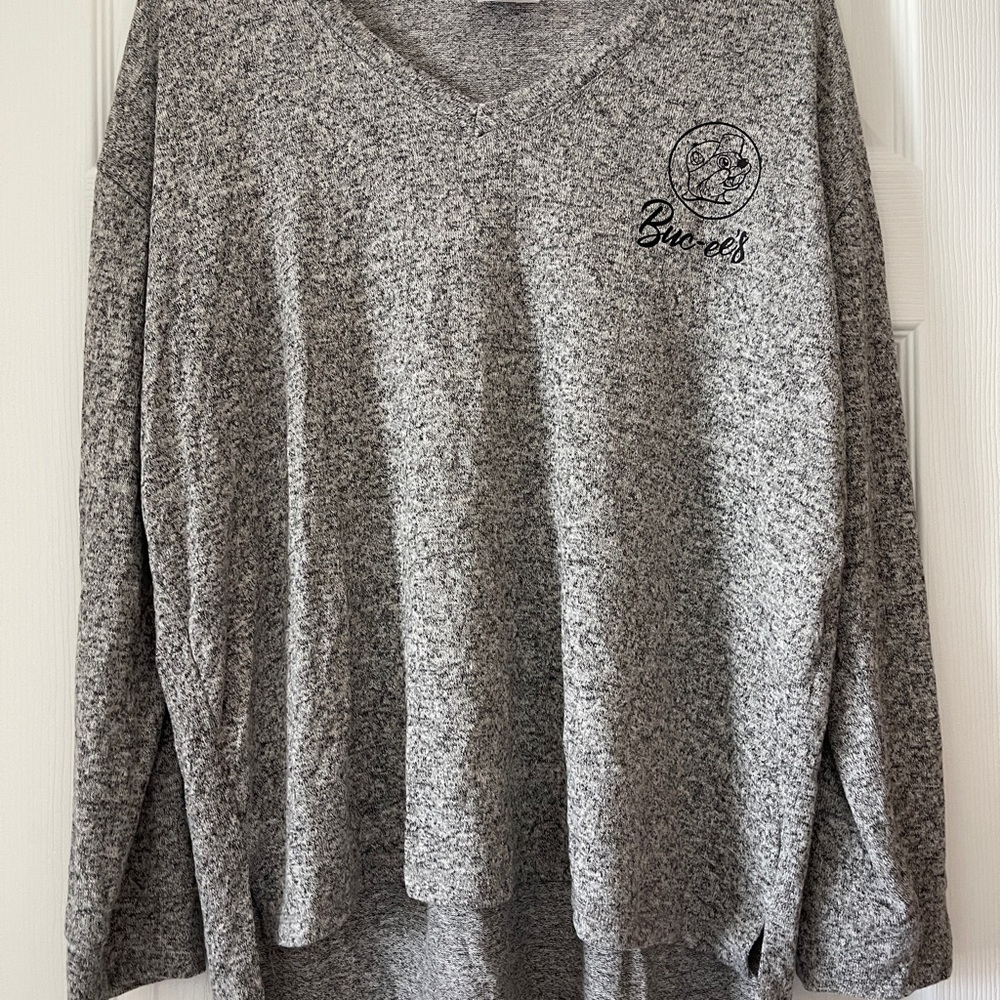Gray V-Neck Sweater